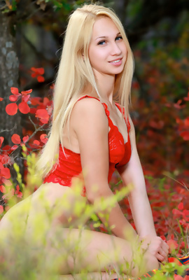 Kendell red lingerie pics